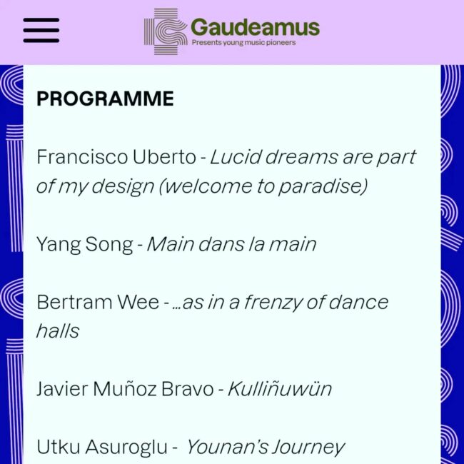 Gaudeamus1 KULLIÑUWÜN Ensemble Resilience Festival Gaudeamus